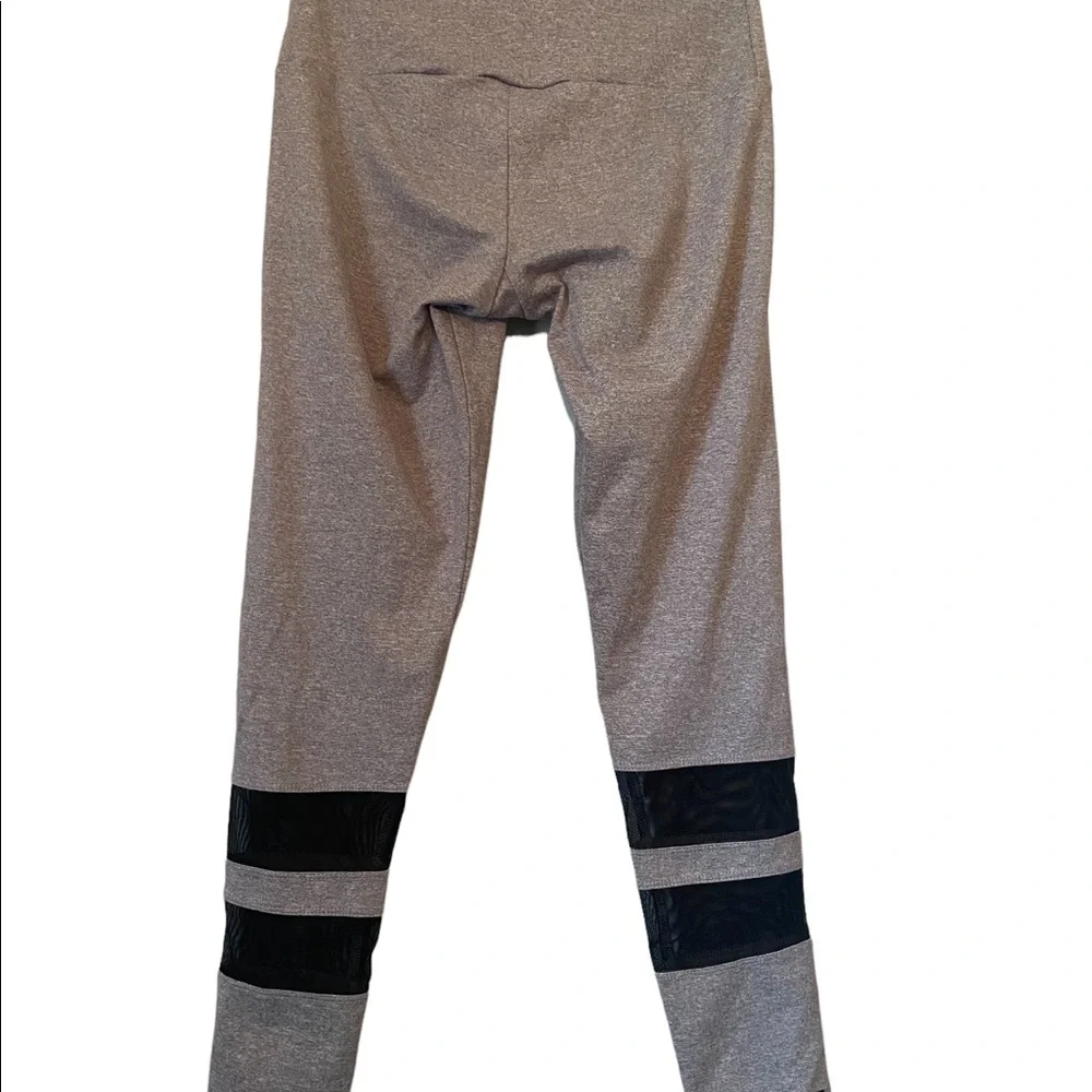 Onzie Gray and Black Mesh Leggings